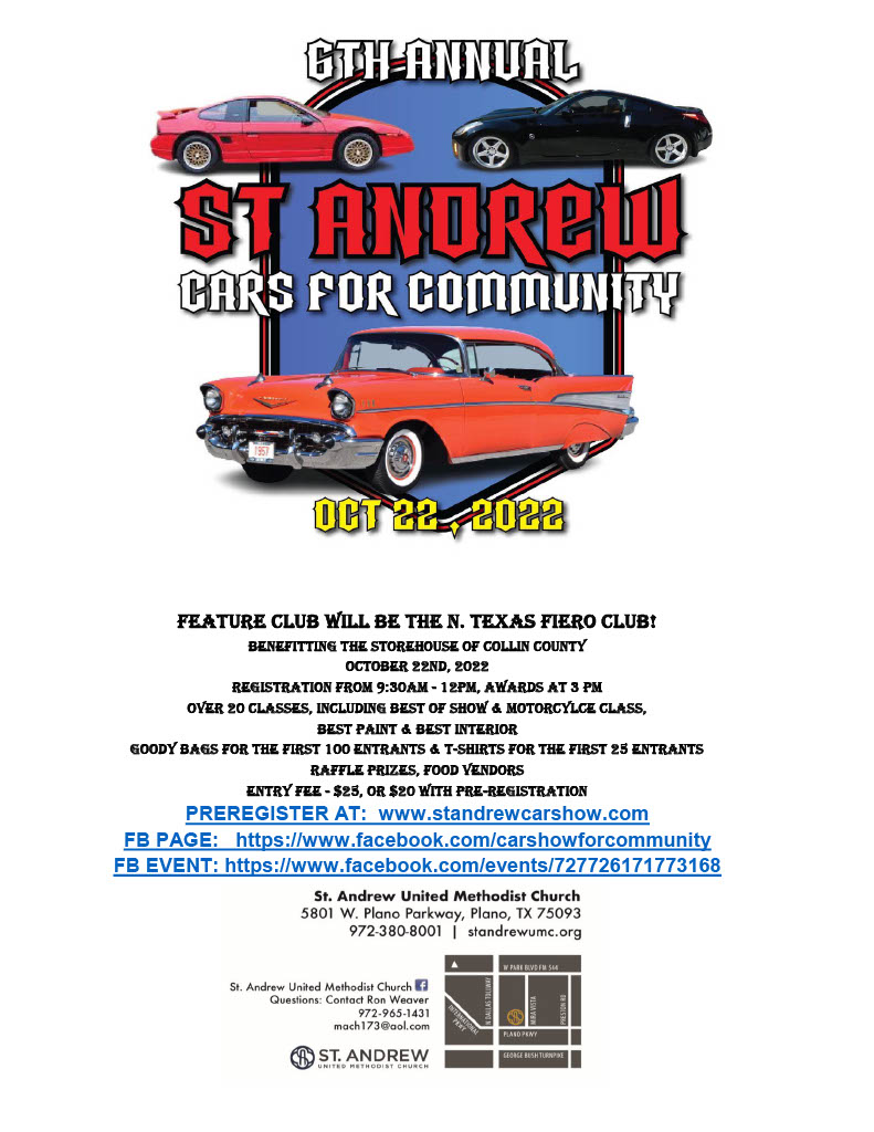 6th Annual Cars for Community Car Show